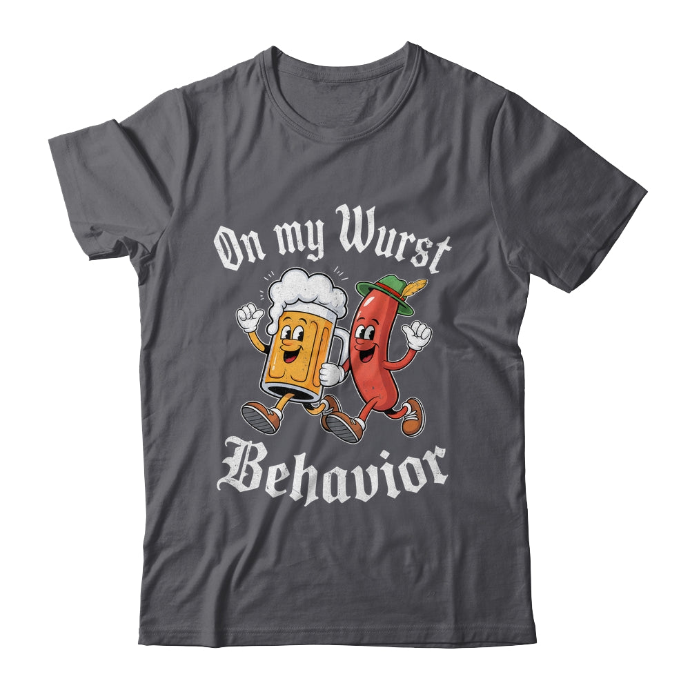 Oktoberfest On My Wurst Behavior German Beer Sausage Adults Shirt & Hoodie | teecentury