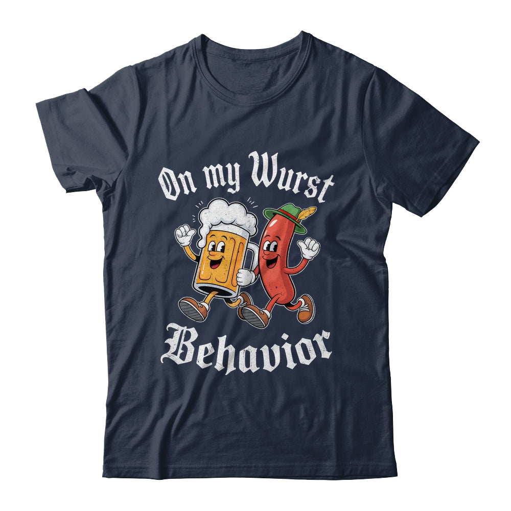 Oktoberfest On My Wurst Behavior German Beer Sausage Adults Shirt & Hoodie | teecentury