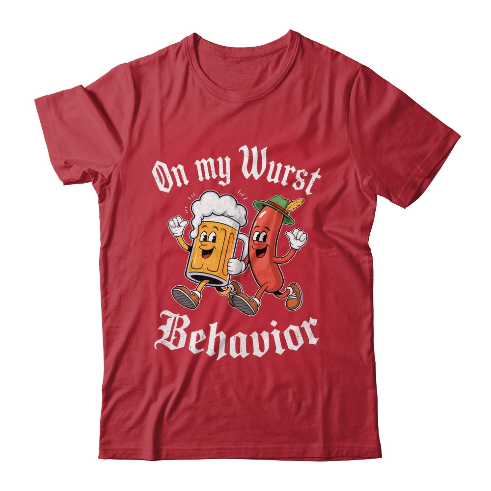 Oktoberfest On My Wurst Behavior German Beer Sausage Adults Shirt & Hoodie | teecentury