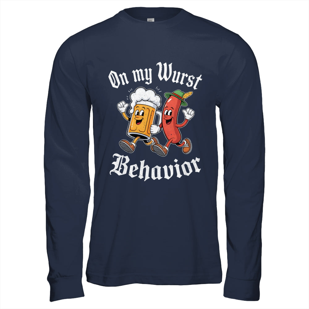 Oktoberfest On My Wurst Behavior German Beer Sausage Adults Shirt & Hoodie | teecentury