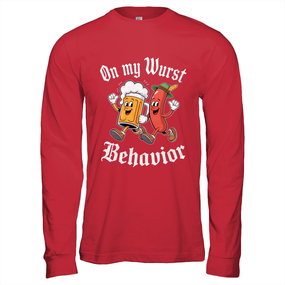Oktoberfest On My Wurst Behavior German Beer Sausage Adults Shirt & Hoodie | teecentury