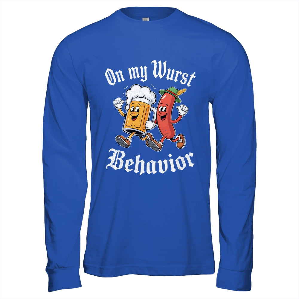 Oktoberfest On My Wurst Behavior German Beer Sausage Adults Shirt & Hoodie | teecentury