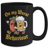 Oktoberfest On My Wurst Behaviour German Beer Sausage Adults Mug | teecentury