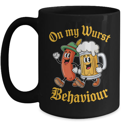 Oktoberfest On My Wurst Behaviour German Beer Sausage Adults Mug | teecentury