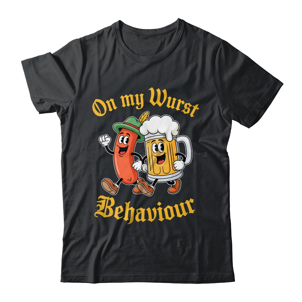 Oktoberfest On My Wurst Behaviour German Beer Sausage Adults Shirt & Hoodie | teecentury