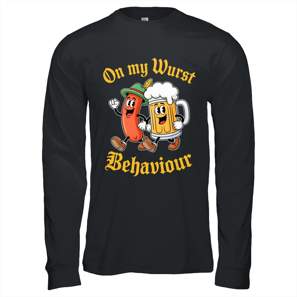 Oktoberfest On My Wurst Behaviour German Beer Sausage Adults Shirt & Hoodie | teecentury