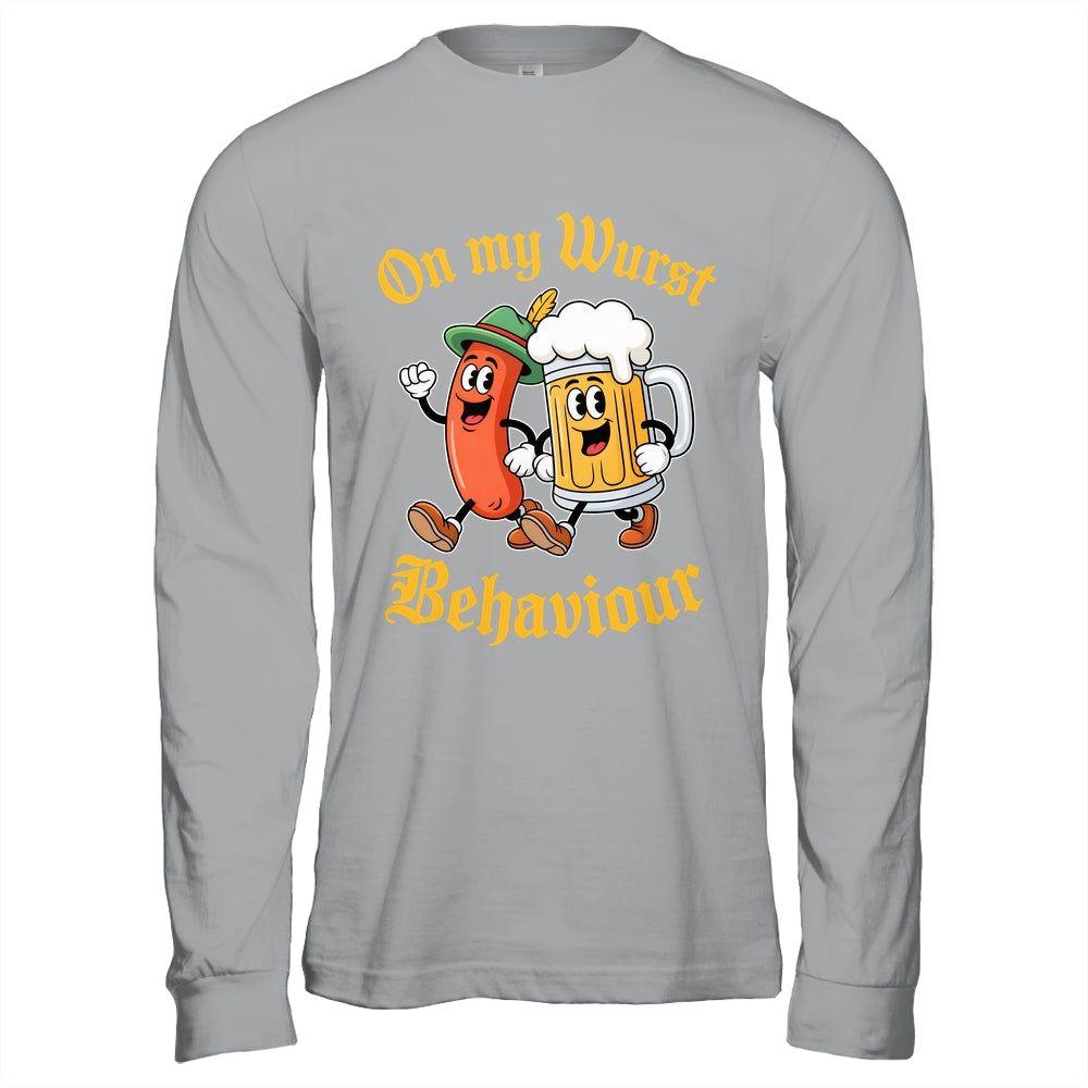 Oktoberfest On My Wurst Behaviour German Beer Sausage Adults Shirt & Hoodie | teecentury