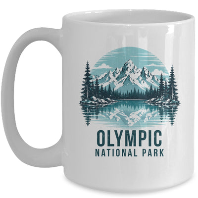 Olympic National Park Retro Mountain Lake Outdoor Hiking Mug | teecentury