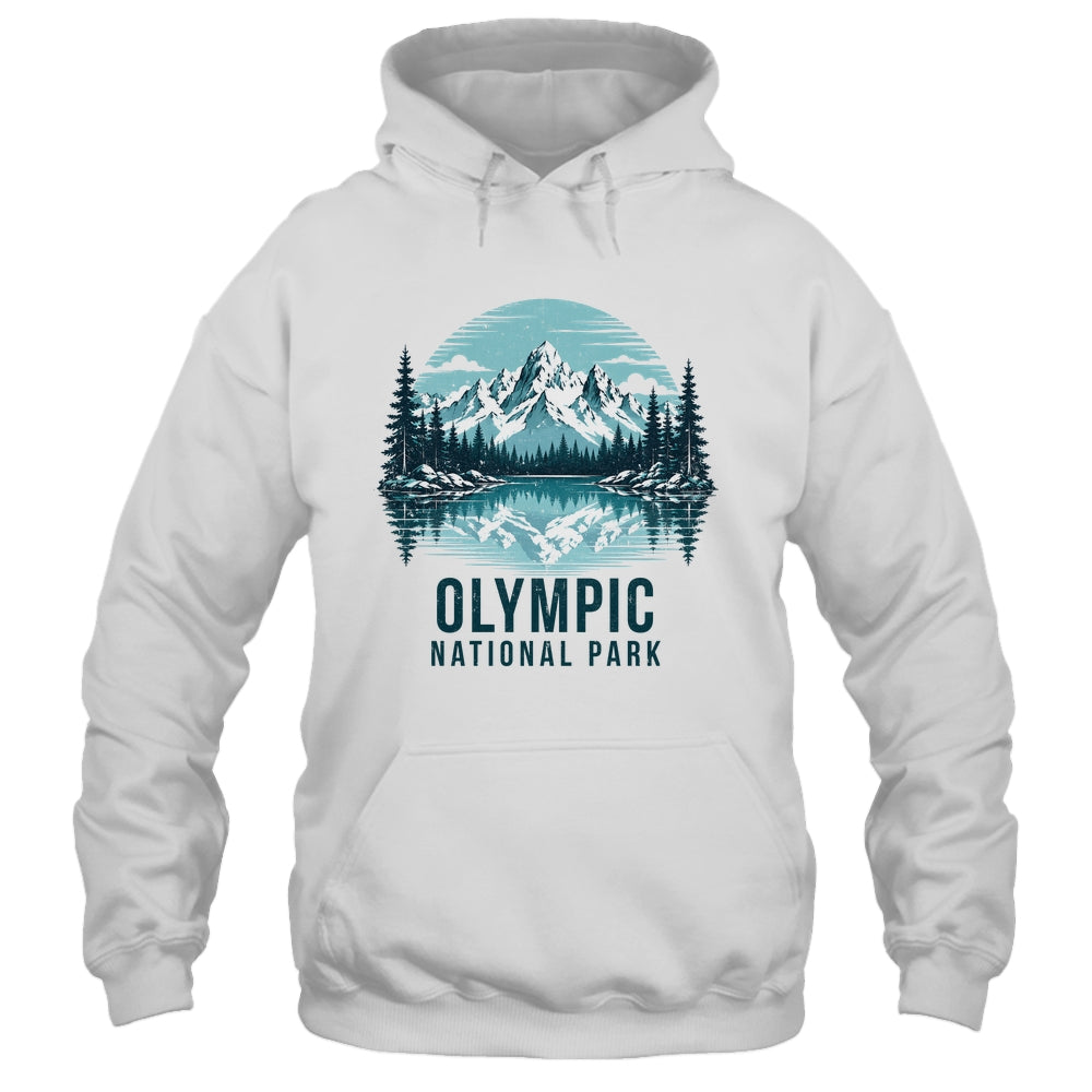 Olympic National Park Retro Mountain Lake Outdoor Hiking Shirt & Tank Top | teecentury