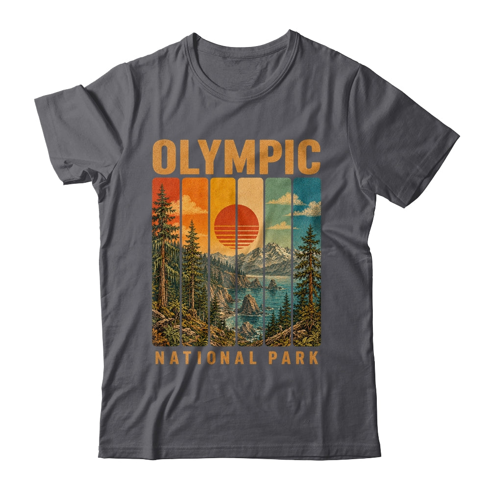Olympic National Park Washington Usa Outdoor Vintage Hiking Shirt & Tank Top | teecentury