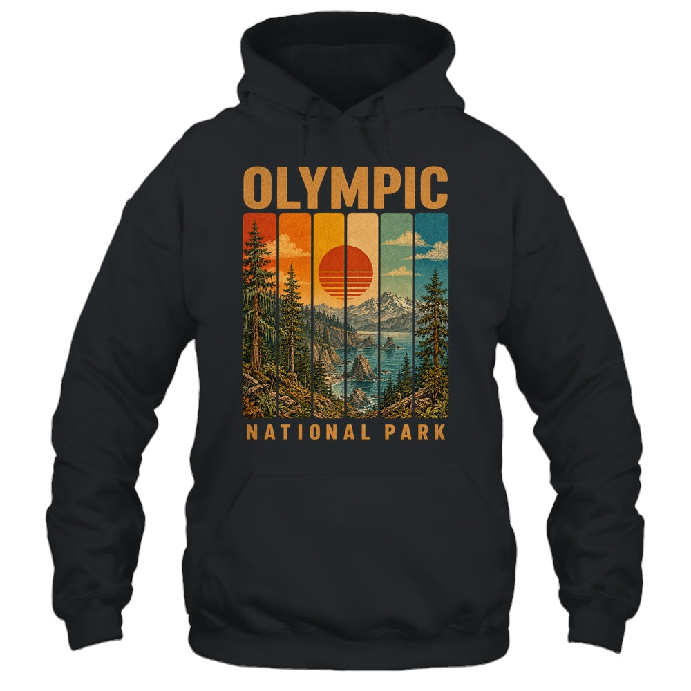 Olympic National Park Washington Usa Outdoor Vintage Hiking Shirt & Tank Top | teecentury