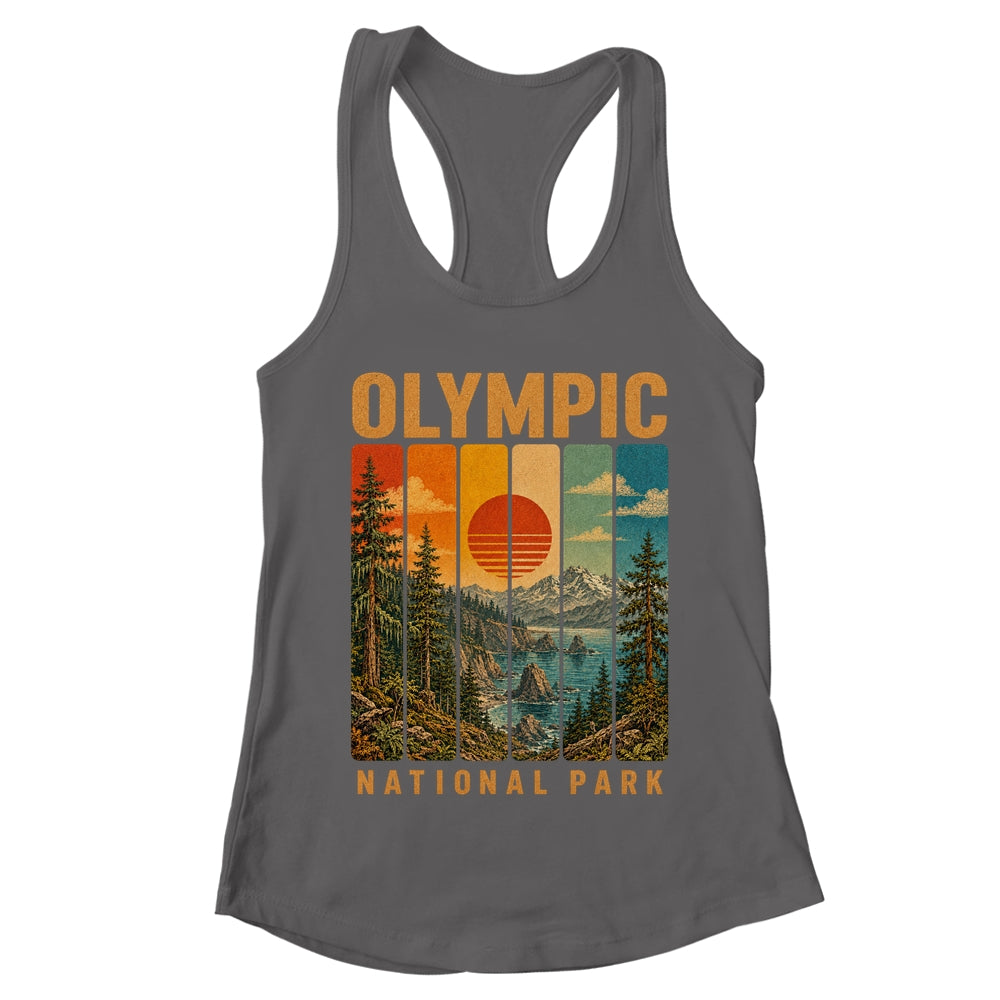 Olympic National Park Washington Usa Outdoor Vintage Hiking Shirt & Tank Top | teecentury