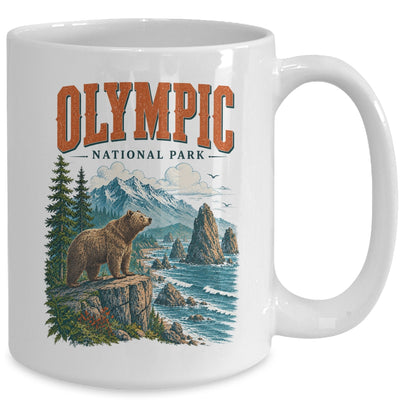 Olympic National Park Washington Vintage Nature Hiking Mug | teecentury