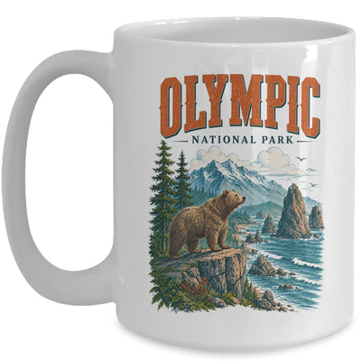 Olympic National Park Washington Vintage Nature Hiking Mug | teecentury