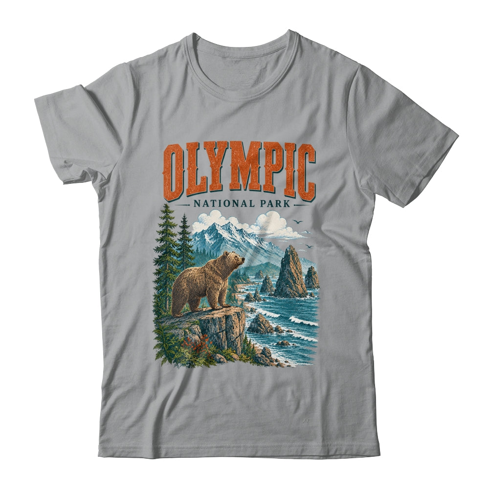 Olympic National Park Washington Vintage Nature Hiking Shirt & Tank Top | teecentury