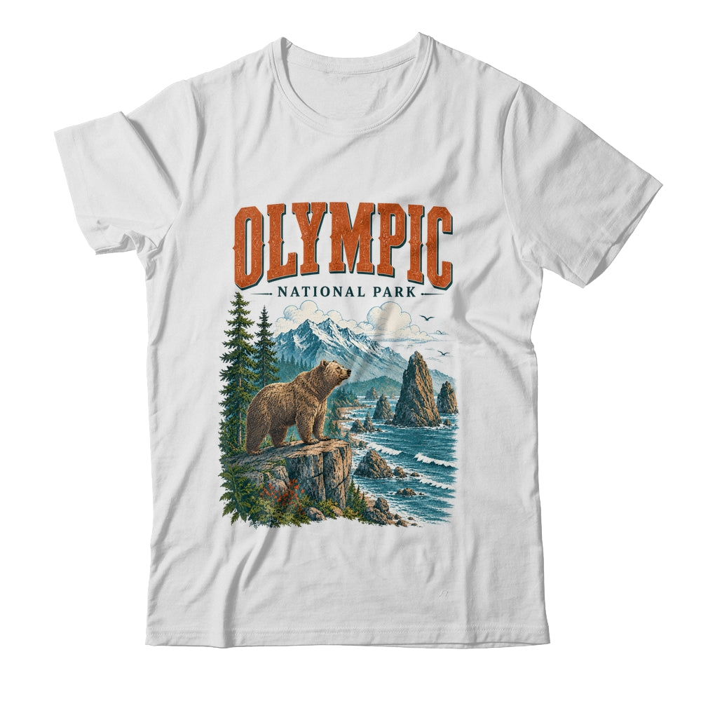 Olympic National Park Washington Vintage Nature Hiking Shirt & Tank Top | teecentury