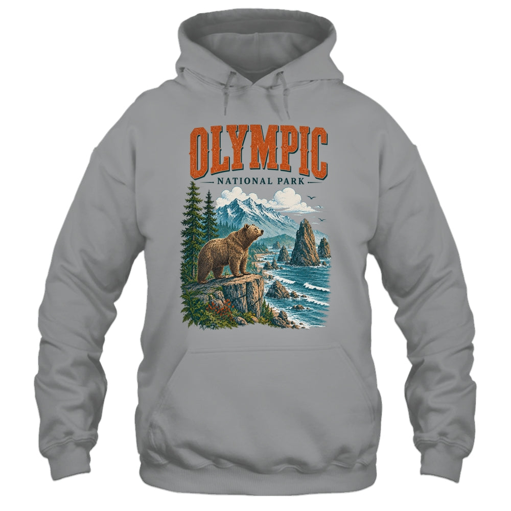 Olympic National Park Washington Vintage Nature Hiking Shirt & Tank Top | teecentury