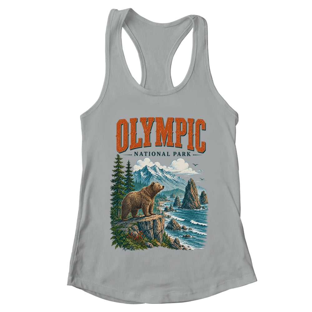 Olympic National Park Washington Vintage Nature Hiking Shirt & Tank Top | teecentury