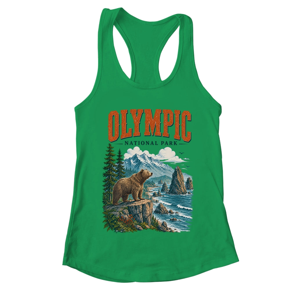 Olympic National Park Washington Vintage Nature Hiking Shirt & Tank Top | teecentury
