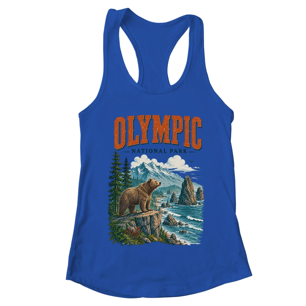 Olympic National Park Washington Vintage Nature Hiking Shirt & Tank Top | teecentury