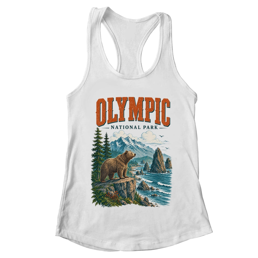 Olympic National Park Washington Vintage Nature Hiking Shirt & Tank Top | teecentury