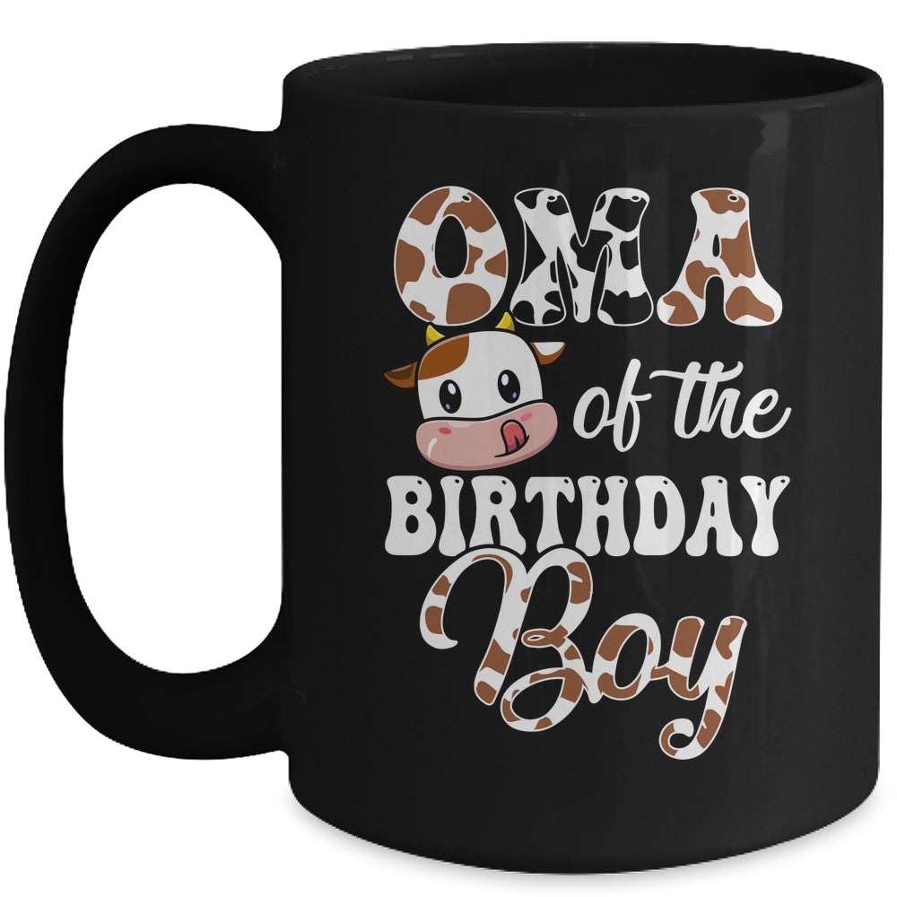 Oma Of The Birthday Boy Cow Farm 1st Birthday Boy Mug | teecentury