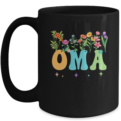 Oma Women Wildflower Floral Design Oma Mothers Day Mug | teecentury