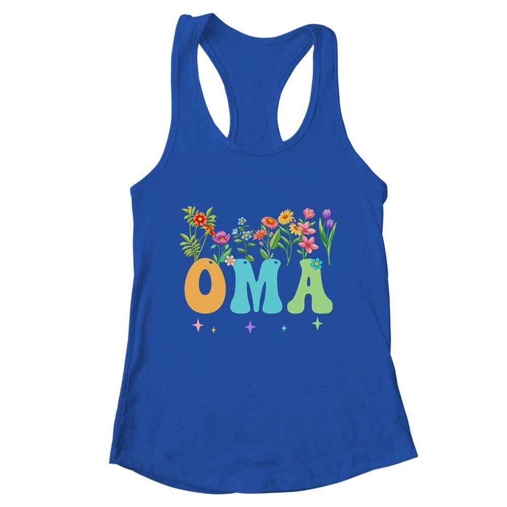 Oma Women Wildflower Floral Design Oma Mothers Day Shirt & Tank Top | teecentury