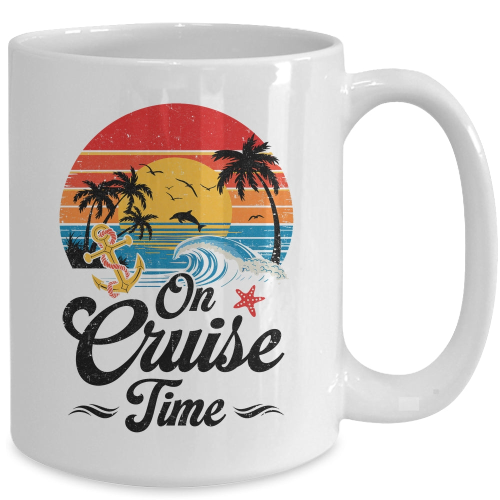 On Cruise Time Coconut Tree Graphic Summer Vacation Cruising Mug | teecentury