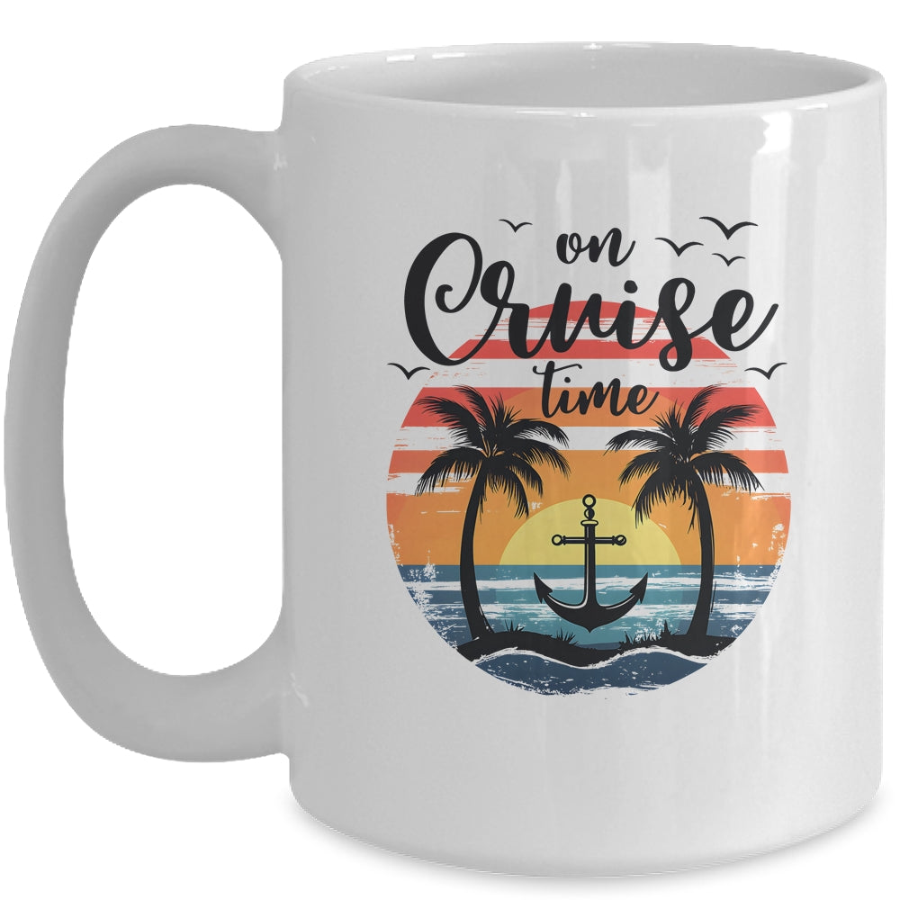On Cruise Time Women Coconut Tree Family Summer Vacation Mug | teecentury