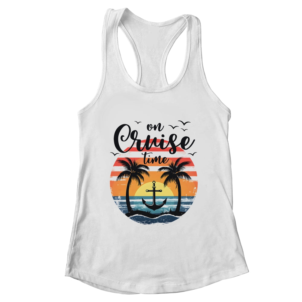On Cruise Time Women Coconut Tree Family Summer Vacation Shirt & Tank Top | teecentury