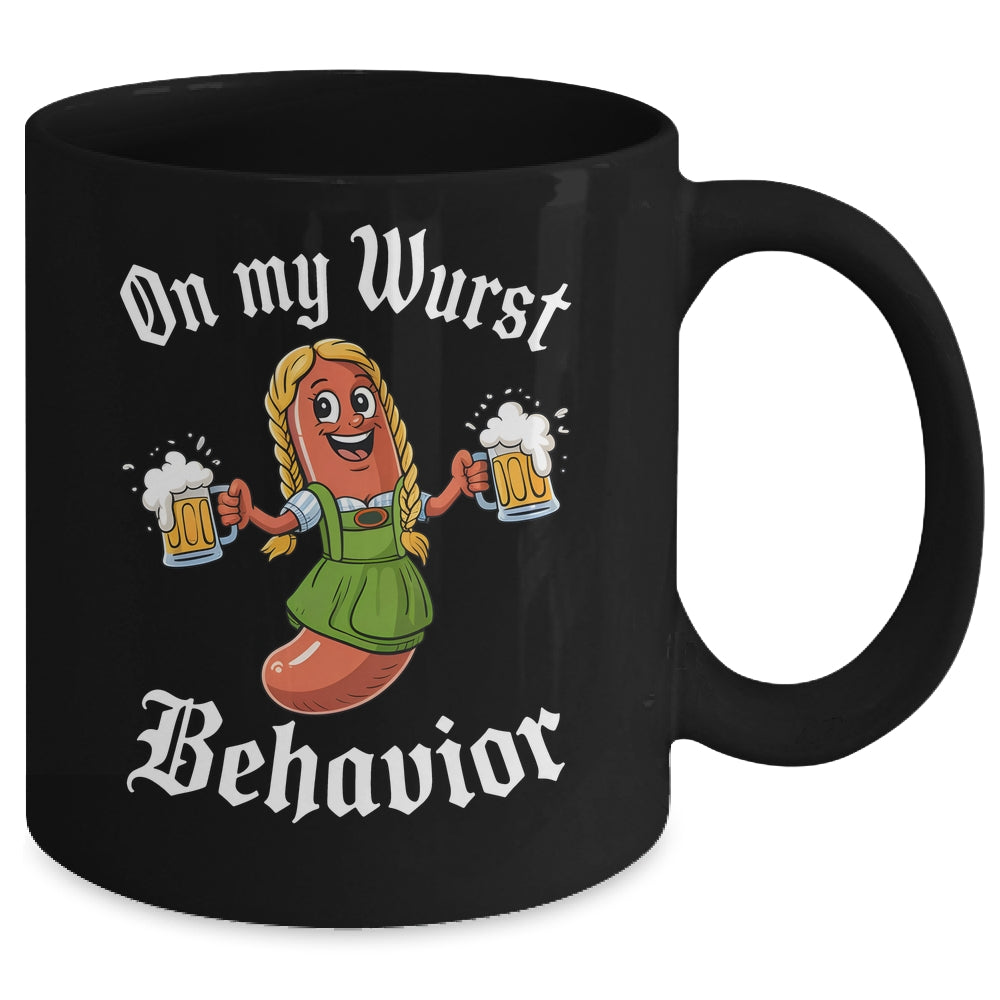 On My Wurst Behavior Oktoberfest German Funny Germany Women Mug | teecentury