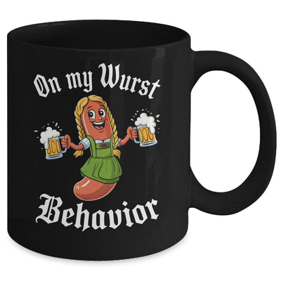 On My Wurst Behavior Oktoberfest German Funny Germany Women Mug | teecentury