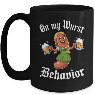 On My Wurst Behavior Oktoberfest German Funny Germany Women Mug | teecentury
