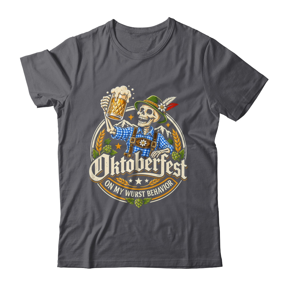 On My Wurst Behavior Oktoberfest Skeleton Beer Festival Shirt & Hoodie | teecentury