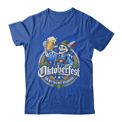 On My Wurst Behavior Oktoberfest Skeleton Beer Festival Shirt & Hoodie | teecentury