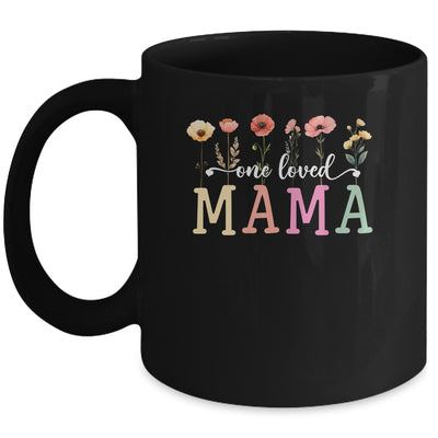 One Loved Mama Mom Groovy Flower Funny Mama Mother's Day Mug | teecentury