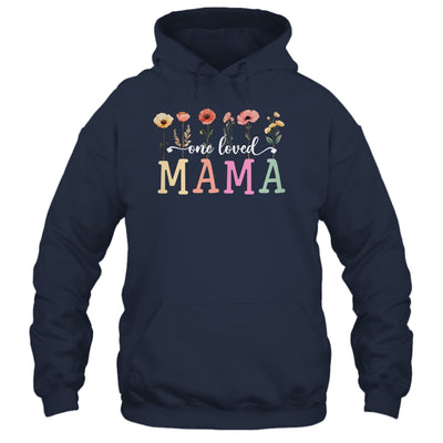 One Loved Mama Mom Groovy Flower Funny Mama Mother's Day Shirt & Tank Top | teecentury