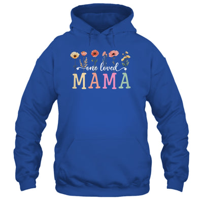 One Loved Mama Mom Groovy Flower Funny Mama Mother's Day Shirt & Tank Top | teecentury