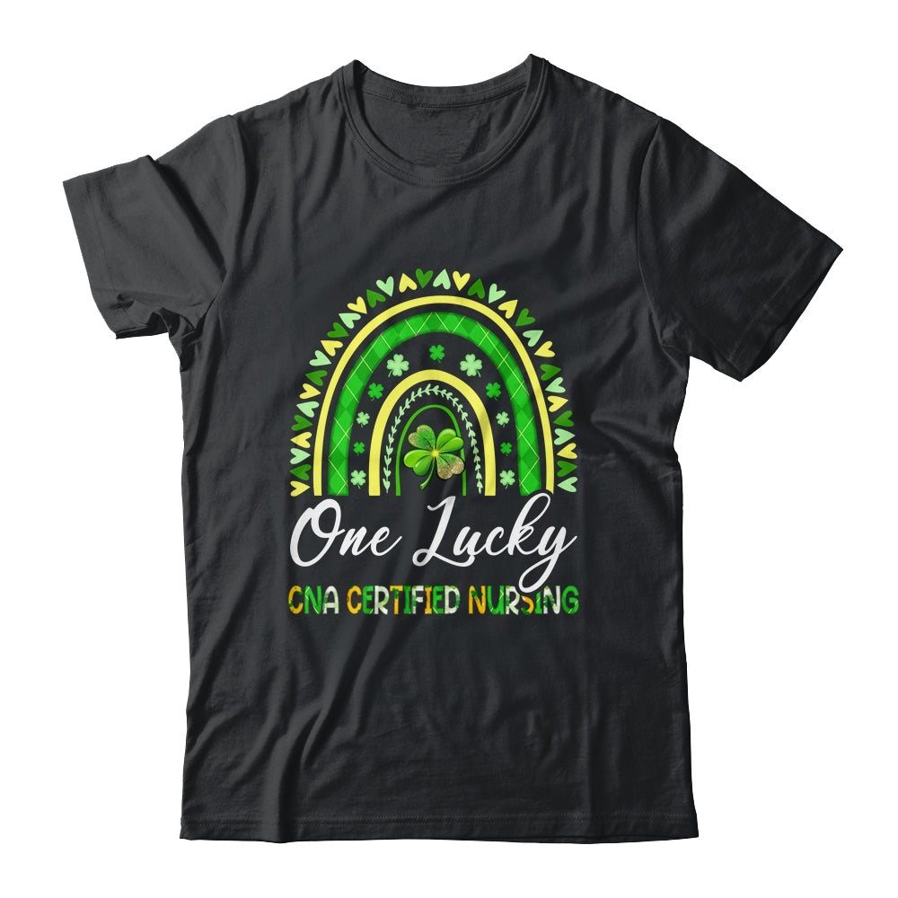 One Lucky CNA Certified Nursing St Patricks Day Rainbow Shirt & Hoodie | teecentury