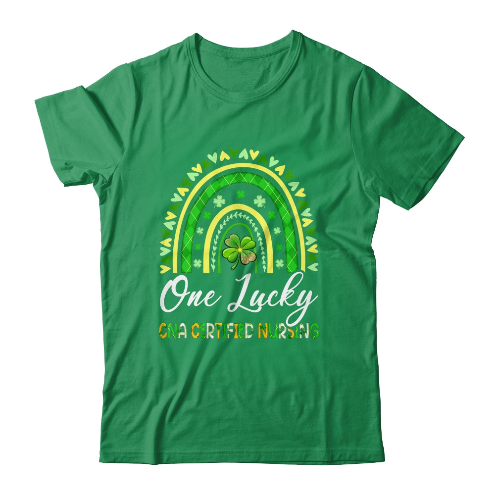 One Lucky CNA Certified Nursing St Patricks Day Rainbow Shirt & Hoodie | teecentury