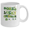 One Lucky Counselor St Patricks Day Groovy Retro Shamrock Mug | teecentury