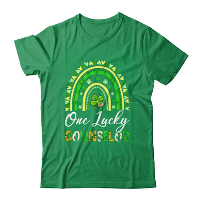 One Lucky Counselor St Patricks Day Rainbow Leopard Shamrock Shirt & Hoodie | teecentury