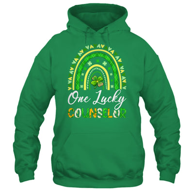 One Lucky Counselor St Patricks Day Rainbow Leopard Shamrock Shirt & Hoodie | teecentury