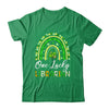 One Lucky Librarian St Patricks Day Rainbow Leopard Shamrock Shirt & Hoodie | teecentury