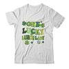 One Lucky Lunch Lady St Patricks Day Groovy Retro Shamrock Shirt & Hoodie | teecentury