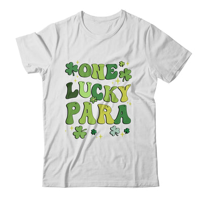 One Lucky Para St Patricks Day Cute Groovy Retro Shamrock Shirt & Hoodie | teecentury
