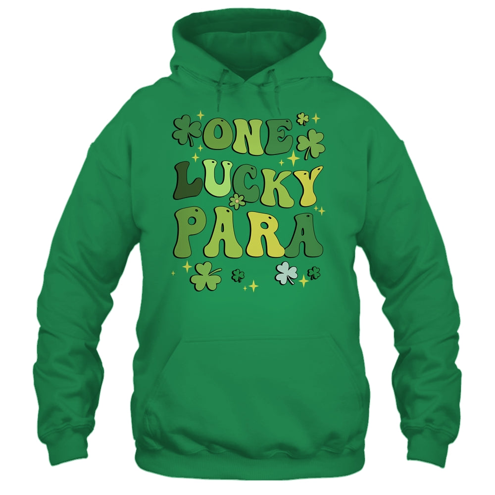 One Lucky Para St Patricks Day Cute Groovy Retro Shamrock Shirt & Hoodie | teecentury