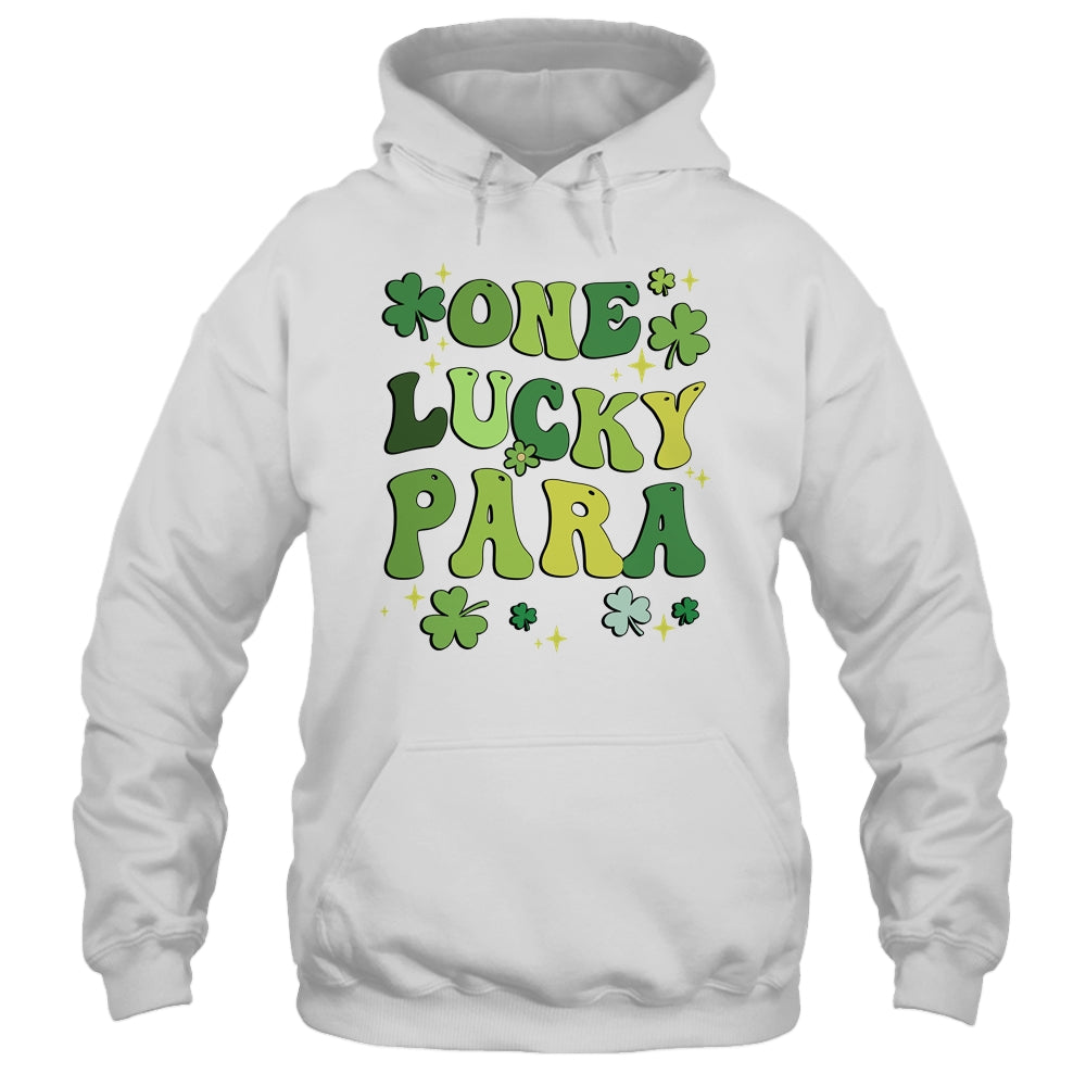 One Lucky Para St Patricks Day Cute Groovy Retro Shamrock Shirt & Hoodie | teecentury