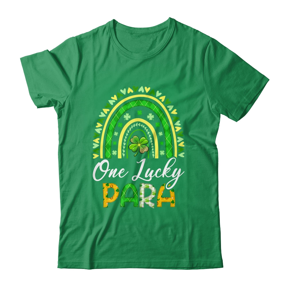 One Lucky Para St Patricks Day Cute Rainbow Leopard Shamrock Shirt & Hoodie | teecentury